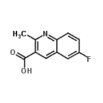 结构式 CAS# 461026-47-1, 6-氟-2-甲基-3-喹啉羧酸