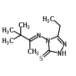 CAS 登录号：466647-00-7， 4-[(E)-(3,3-二甲基-2-丁烷亚基)氨基]-5-乙基-2,4-二氢-3H-1,2,4-三唑-3-硫酮