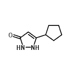 CAS 登录号：467248-37-9， 5-环戊基-1,2-二氢-3H-吡唑-3-酮