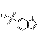 结构式 CAS# 467461-40-1, 6-(甲基磺酰基)-1H-吲哚