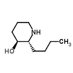 CAS 登录号：473808-97-8， (2R,3S)-2-丁基-3-哌啶醇