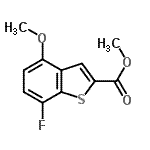 CAS 登录号:476199-02-7, 甲基7-氟-4-甲氧基-1-苯并噻吩-2-羧酸酯