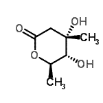CAS 登录号：476468-31-2， (4S,5R,6R)-4,5-二羟基-4,6-二甲基四氢-2H-吡喃-2-酮