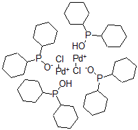 CAS 登录号：476493-68-2， 二氢二-Mu-氯四(二环己基亚膦酸)二-钯酸盐