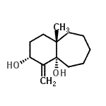 CAS 登录号：477199-55-6， (3R,4aS,9aS)-9a-甲基-4-亚甲基十氢-4aH-苯并[7]环轮烯-3,4a-二醇