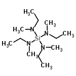 结构式 CAS# 477284-75-6, N,N',N'',N'''-四乙基-N,N',N'',N'''-四甲基硅烷四胺