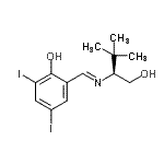 CAS 登录号：477339-39-2， 2-[(E)-{[(2S)-1-羟基-3,3-二甲基-2-丁烷基]亚氨基}甲基]-4,6-二碘苯酚