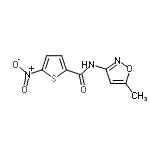 CAS 登录号：477546-55-7， N-(5-甲基-1,2-恶唑-3-基)-5-硝基-2-噻吩甲酰胺