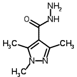 结构式 CAS# 477711-16-3, 1,3,5-三甲基-1H-吡唑-4-甲酰肼