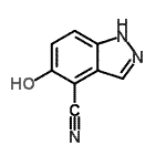 CAS 登录号：478840-31-2， 5-羟基-1H-吲唑-4-甲腈