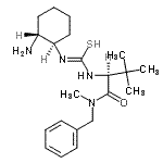 结构式 CAS# 479423-21-7, N<sup>2</sup>-{[(1R,2R)-2-氨基环己基]硫代氨基甲酰}-N-苄基-N,3-二甲基-L-缬氨酰胺