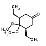 CAS 登录号：479544-01-9， (3R,5R)-3,5-二乙基-4,4-二甲氧基环己酮