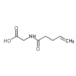 结构式 CAS# 479640-27-2, N-4-戊烯酰甘氨酸