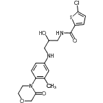 CAS 登录号：482306-16-1， 5-氯-N-[2-羟基-3-[[3-甲基-4-(3-氧代吗啉-4-基)苯基]氨基]丙基]噻吩-2-甲酰胺