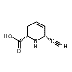 CAS 登录号：484664-50-8， (2S,6R)-6-乙炔基-1,2,3,6-四氢-2-吡啶羧酸