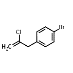 structure of CAS# 485320-33-0, 1-Bromo-4-(2-Chloro-2-Propen-1-Yl)Benzene;3-(4-bromophenyl)-2-chloro-1-propene;3-(4-Bromophenyl)-2-chloroprop-1-ene;4-(2-Chloroprop-2-en-1-yl)bromobenzene