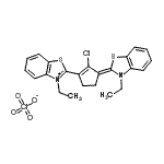 CAS 登录号：485403-51-8， 2-[(3Z)-2-氯-3-(3-乙基-1,3-苯并噻唑-2(3H)-亚基)-1-环戊烯-1-基]-3-乙基-1,3-苯并噻唑-3-鎓高氯酸盐