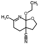 CAS 登录号：486430-19-7， 7A-乙氧基-6-甲基-2,3,5,7A-四氢呋喃并[2,3-b]吡啶-3A(4H)-甲腈