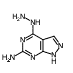 CAS 登录号：487008-86-6， 4-肼基-1H-吡唑并[3,4-d]嘧啶-6-胺