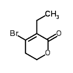 CAS 登录号：488800-35-7， 4-溴-3-乙基-5,6-二氢-2H-吡喃-2-酮
