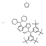 CAS 登录号：494227-32-6， 1,2,3,4,5-环戊烷五基化合物与1-[(1R)-1-[二[3,5-二(三氟甲基)苯基]膦基]乙基]-2-[2-(二环己基膦基)苯基]-1,2,3,4,5-环戊烷五基,铁盐(1:1:1)
