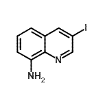 结构式 CAS# 497084-47-6, 3-碘-8-喹啉胺