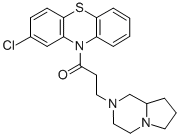 CAS 登录号：49864-70-2， 3-(3,4,6,7,8,8alpha-六氢-1H-吡咯并[2,1-c]吡嗪-2-基)-1-(2-氯吩噻嗪-10-基)丙-1-酮
