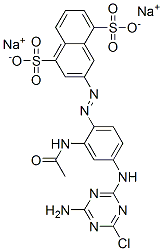 CAS 登录号：4988-30-1， 3-[[2-(乙酰氨基)-4-[(4-氨基-6-氯-1,3,5-三嗪-2-基)氨基]苯基]偶氮]萘-1,5-二磺酸二钠