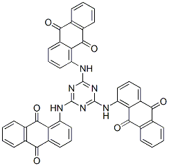 CAS 登录号：4988-89-0， 1,1',1''-(1,3,5-三嗪-2,4,6-三基三亚氨基)三蒽醌