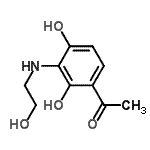 CAS 登录号：499207-90-8， 1-{2,4-二羟基-3-[(2-羟基乙基)氨基]苯基}乙酮