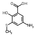CAS#: 500900-18-5， 5-Amino-2-Hydroxy-3-(Methylsulfanyl)Benzoic Acid