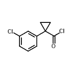 结构式 CAS# 501698-47-1, 1-(3-氯苯基)环丙烷甲酰氯