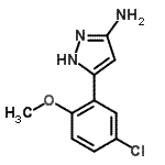 CAS 登录号：501902-86-9， 5-(5-氯-2-甲氧基苯基)-1H-吡唑-3-胺