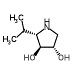CAS 登录号：502841-33-0， (2S,3S,4S)-2-异丙基-3,4-吡咯烷二醇