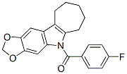 CAS 登录号：50332-29-1， 5,6,7,8,9,10-六氢-5-(4-氟苯甲酰)环庚并[b]-1,3-二氧杂环戊并[4,5-f]吲哚