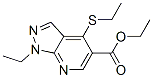CAS 登录号：50476-43-2， 1-乙基-4-(乙硫基)-1H-吡唑并(3,4-b)吡啶-5-羧酸乙酯