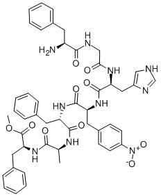 CAS 登录号：50572-79-7， 苯丙氨酰-甘氨酰-组氨酰-P-硝基-苯丙氨酰-苯丙氨酰-丙氨酰-苯丙氨酸甲酯