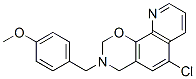 CAS 登录号：50595-08-9， 6-氯-3-(4-甲氧基苄基)-3,4-二氢-2H-[1,3]恶嗪并[5,6-h]喹啉