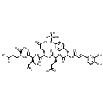 CAS 登录号：507471-72-9， N-[(2E)-3-(3,4-二羟基苯基)-2-丙烯酰基]-O-膦酰-L-酪氨酰-L-alpha-谷氨酰-L-alpha-谷氨酰-L-异亮氨酰-L-谷氨酸