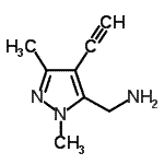 CAS 登录号：50847-41-1， 1-(4-乙炔基-1,3-二甲基-1H-吡唑-5-基)甲胺