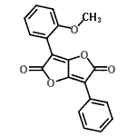 CAS 登录号：5099-87-6， 3-(2-甲氧基苯基)-6-苯基呋喃并[3,2-b]呋喃-2,5-二酮