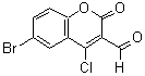 结构式 CAS# 51069-90-0, 6-溴-4-氯-3-甲酰基香豆素