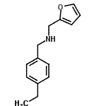 结构式 CAS# 510723-67-8, 1-(4-乙基苯基)-N-(2-呋喃甲基)甲胺