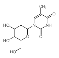 CAS 登录号：5116-45-0， 1-(2'-脱氧-beta-D-吡喃葡萄糖基)胸腺嘧啶