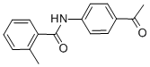 结构式 CAS# 5116-70-1, N-(4-乙酰基苯基)-2-甲基苯甲酰胺