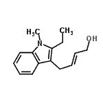 CAS 登录号：512205-47-9， (2E)-4-(2-乙基-1-甲基-1H-吲哚-3-基)-2-丁烯-1-醇