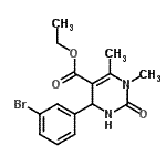CAS 登录号：512840-37-8， 乙基4-(3-溴苯基)-1,6-二甲基-2-氧代-1,2,3,4-四氢-5-嘧啶羧酸酯