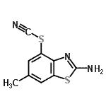 CAS 登录号：51335-54-7， 2-氨基-6-甲基-1,3-苯并噻唑-4-基硫氰酸酯