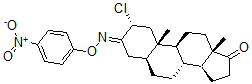 CAS 登录号：51354-33-7， 2alpha-氯-3-[(4-硝基苯氧基)亚氨基]-5alpha-雄甾烷-17-酮