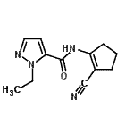 CAS 登录号:514816-17-2, N-(2-氰基-1-环戊烯-1-基)-1-乙基-1H-吡唑-5-甲酰胺
